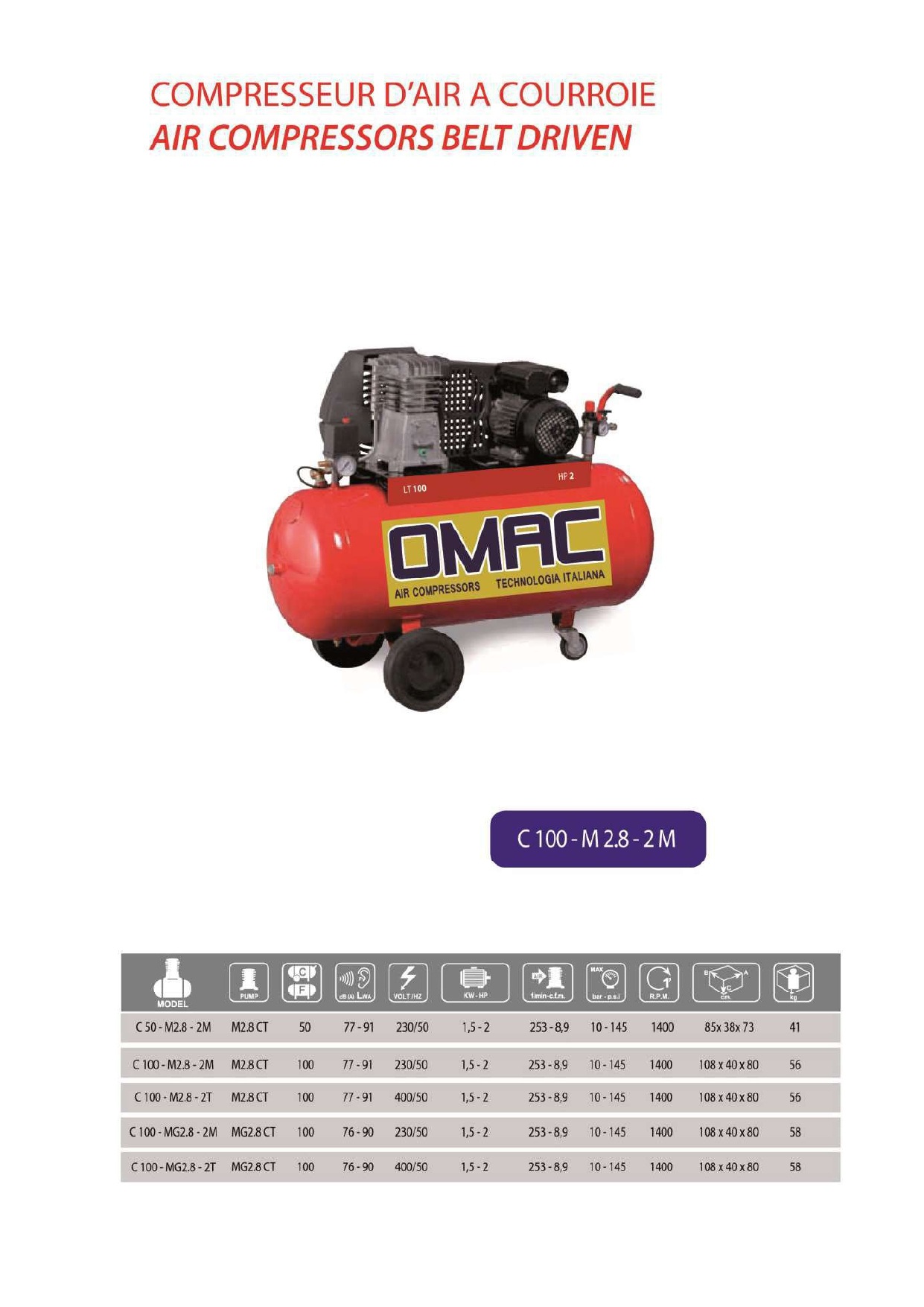 Compresseur 100L